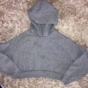 Hoodie/cropped grey size small